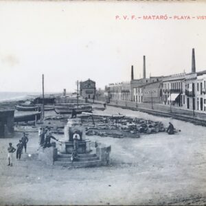 Postal P. V. F. – Mataró – Playa – Vista Parcial