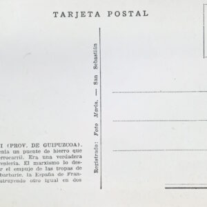 Postal Puente Ormaiztegui Guipuzcoa 1936