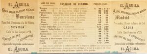 El Águila c/Preciados 3 Madrid 1881