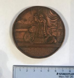 ISABEL II. Medalla Nacimiento Príncipe Alfonso. 1857. BARCELONA