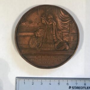 Medalla de bronce - Nacimiento Príncipe de Asturias Don Alfonso 1857