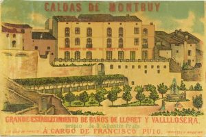 Postal ESTABLECIMIENTOS DE BAÑO DE LLORET Y VALLLLOSERA CALDAS DE MONTBUY