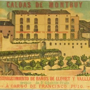 Postal ESTABLECIMIENTOS DE BAÑO DE LLORET Y VALLLLOSERA CALDAS DE MONTBUY