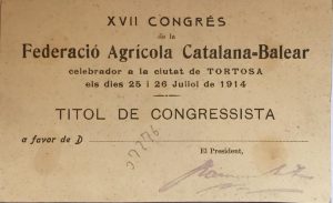 Federació Agrícola Catalana = Balear