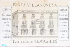 Postal Vilanova i la geltrú Fonda Villanovesa